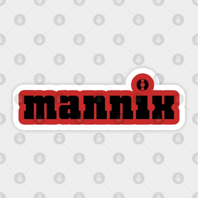 Mannix Detective Power Tee Sticker by darklordpug